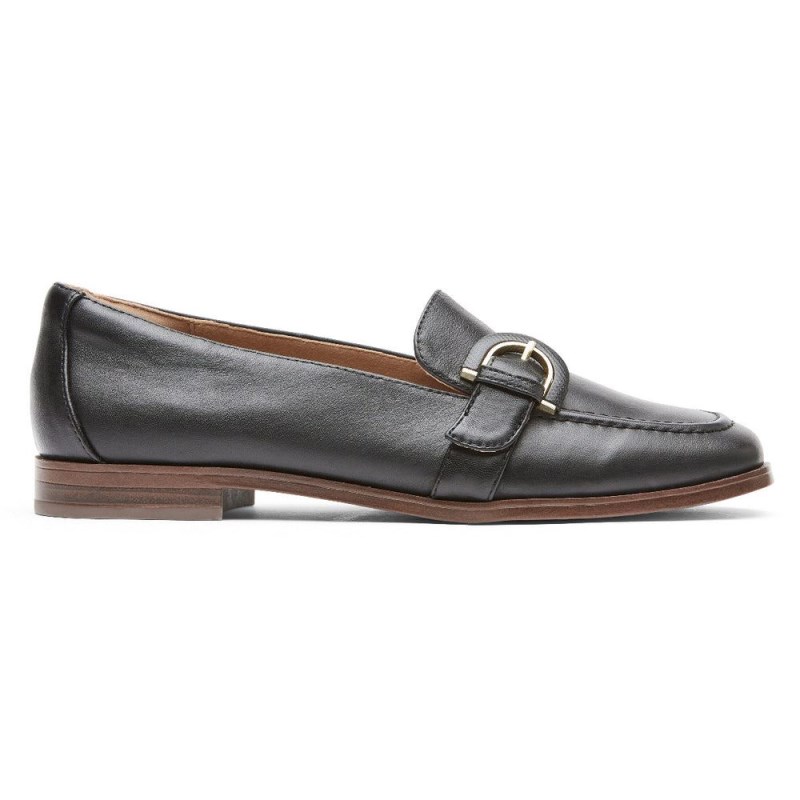 Women Rockport Susana Buckle Loafers Black USA | MB6-94949