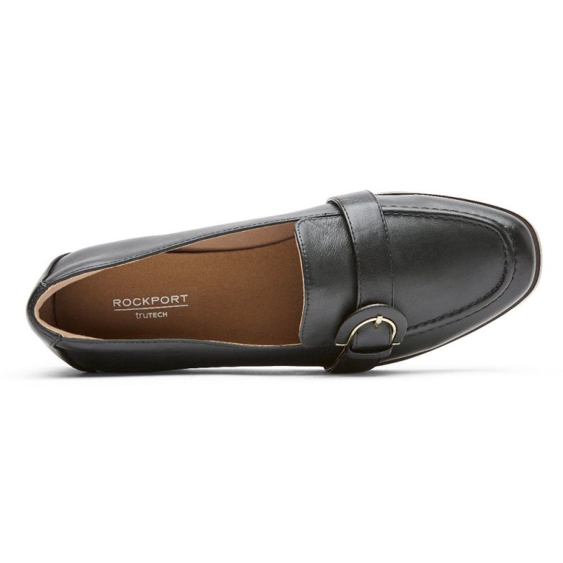 Women Rockport Susana Buckle Loafers Black USA | MB6-94949