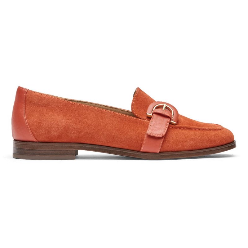 Women Rockport Susana Buckle Loafers Orange USA | DO3-26312