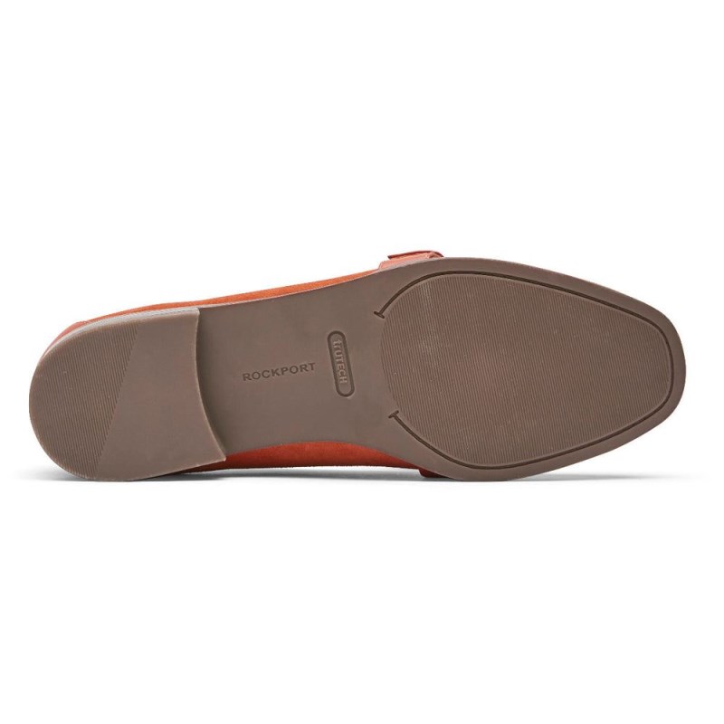 Women Rockport Susana Buckle Loafers Orange USA | DO3-26312