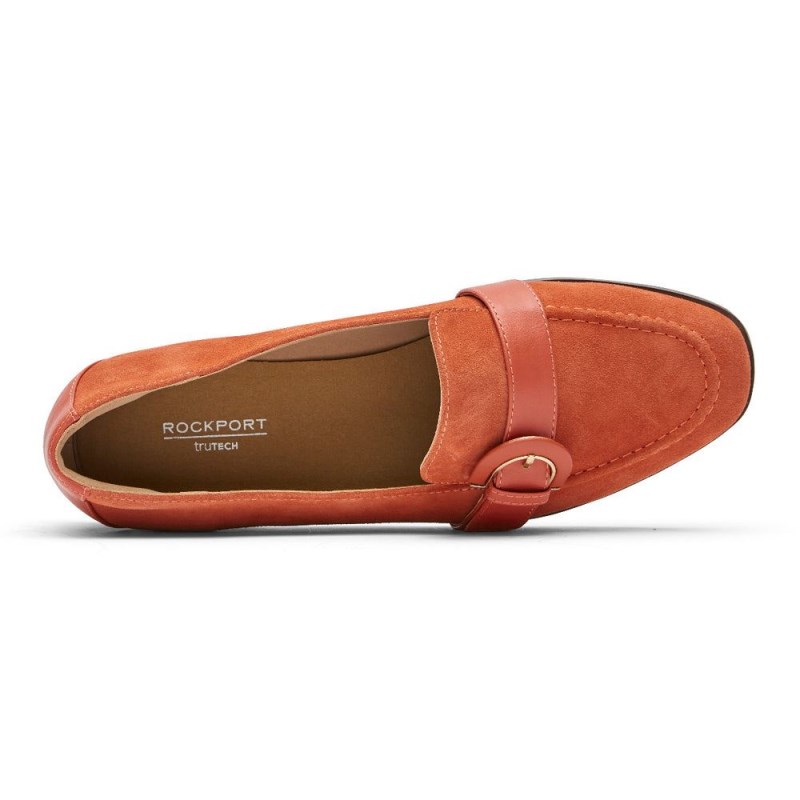 Women Rockport Susana Buckle Loafers Orange USA | DO3-26312