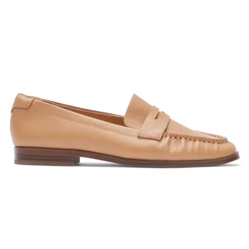 Women Rockport Susana Penny Loafers Beige USA | JX3-72277