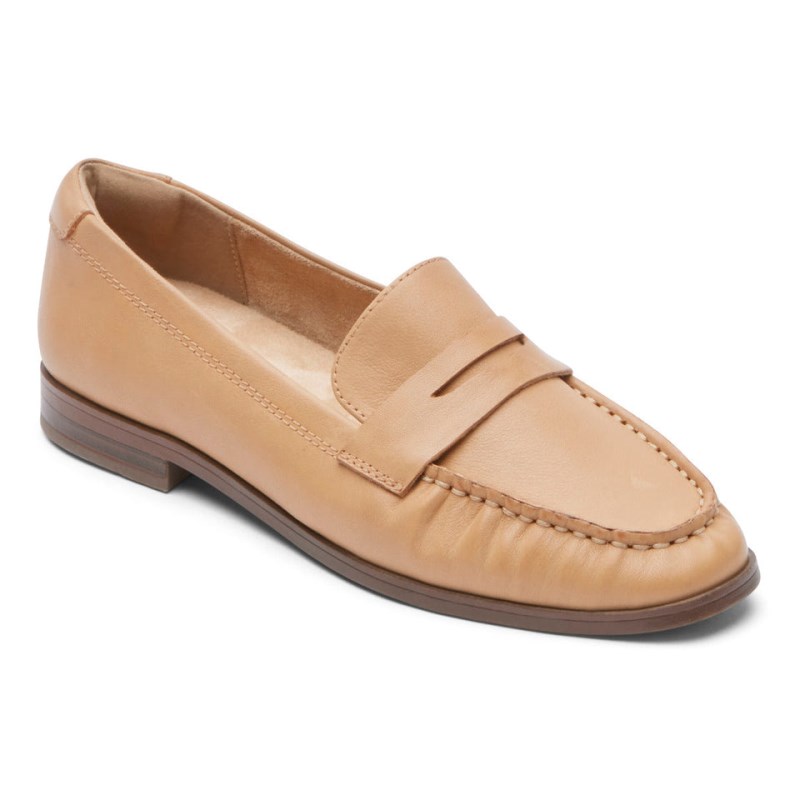 Women Rockport Susana Penny Loafers Beige USA | JX3-72277