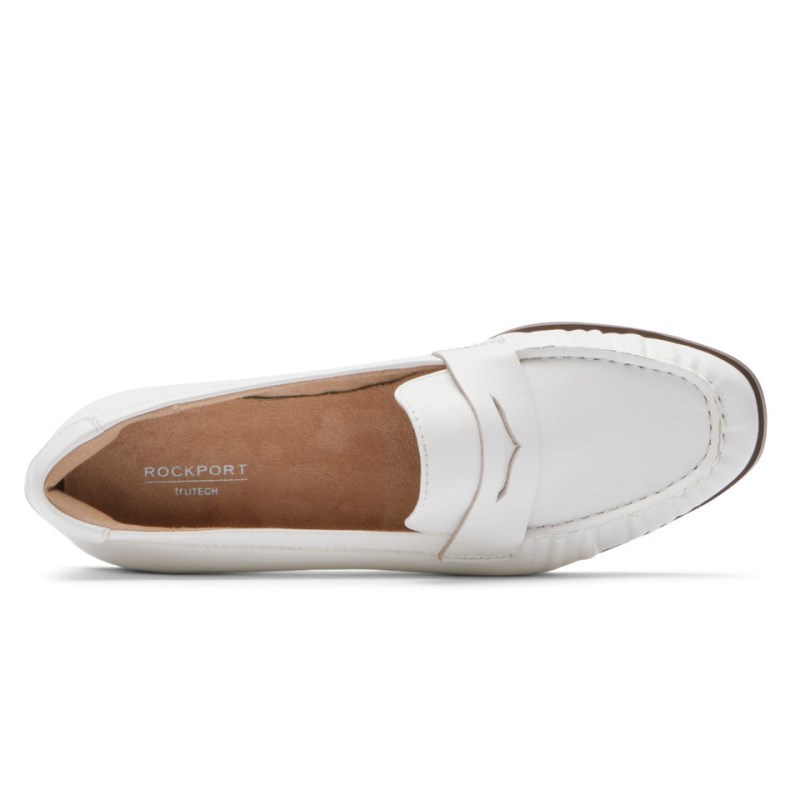 Women Rockport Susana Penny Loafers White USA | JY9-41944