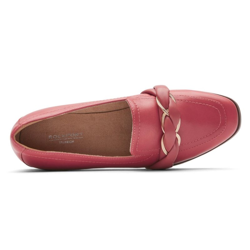 Women Rockport Susana Woven Chain Loafers Red USA | LC8-74367