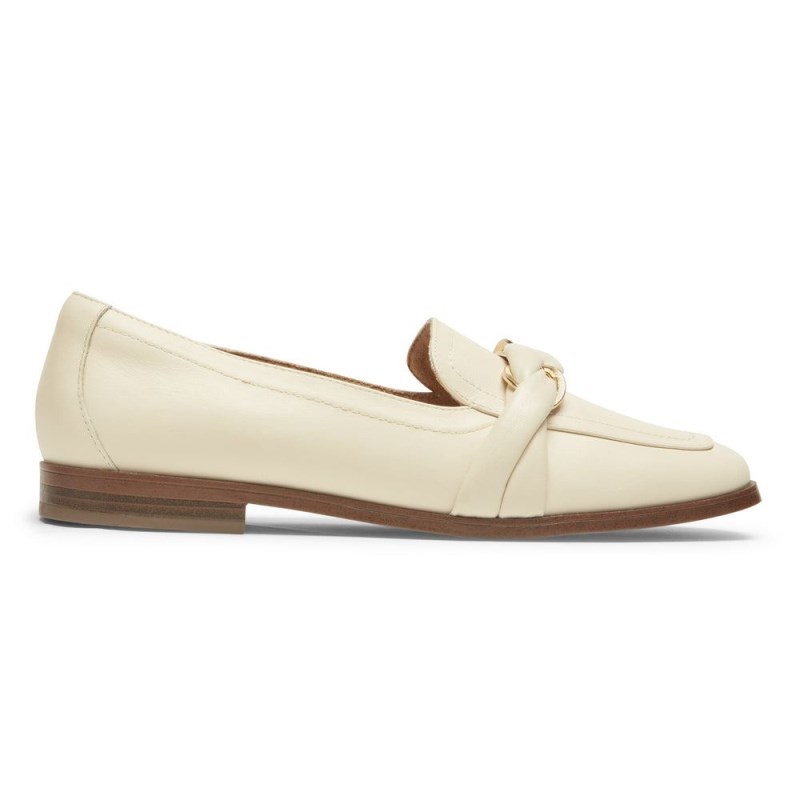 Women Rockport Susana Woven Chain Loafers Cream USA | FW6-81668