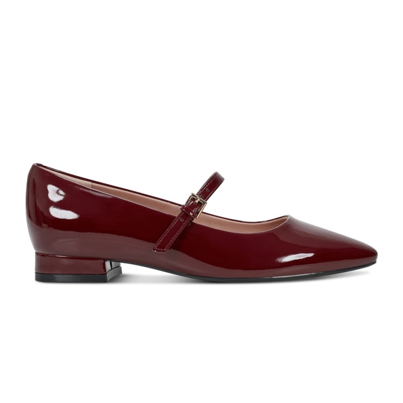 Women Rockport Taren Total Motion Pointy Toe Dress Ballet Flats Dark Red USA | EP4-00500