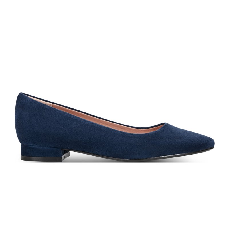 Women Rockport Tessa Total Motion Pointy Toe Dress Ballet Flats Dark Blue USA | UC6-21182