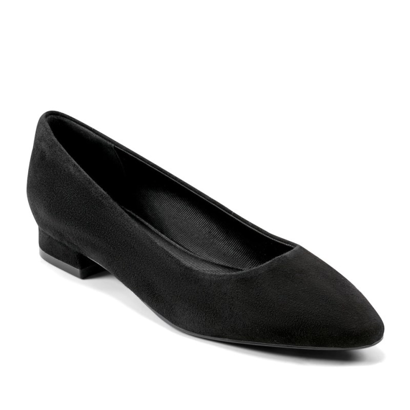 Women Rockport Tessa Total Motion Pointy Toe Dress Ballet Flats Black USA | QG3-95089