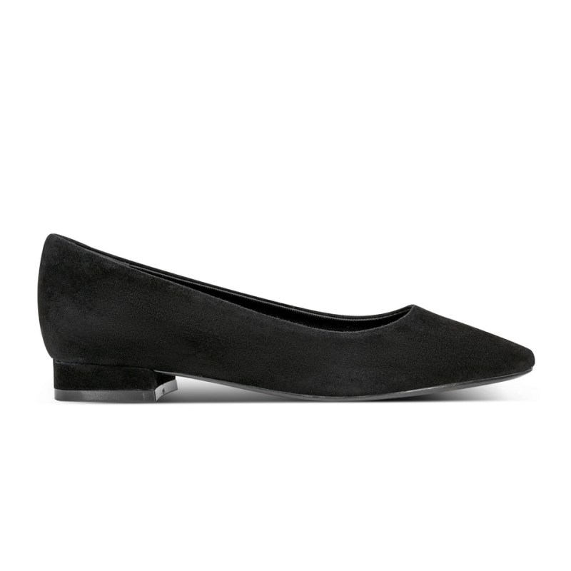 Women Rockport Tessa Total Motion Pointy Toe Dress Ballet Flats Black USA | QG3-95089