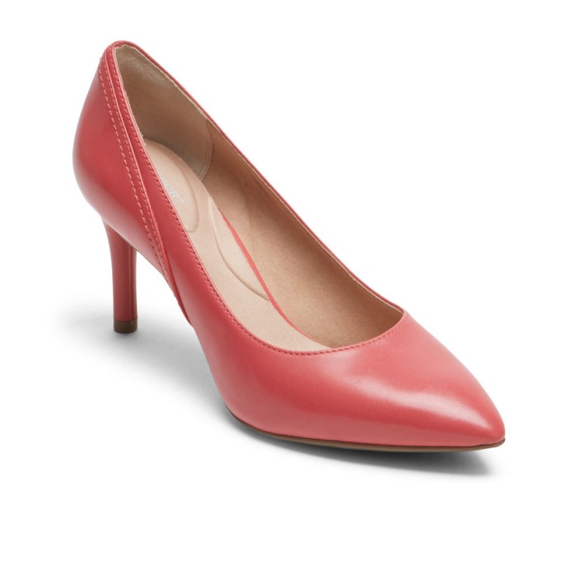 Women Rockport Total Motion 75mm Pieced Pumps Pink USA | CU0-27002