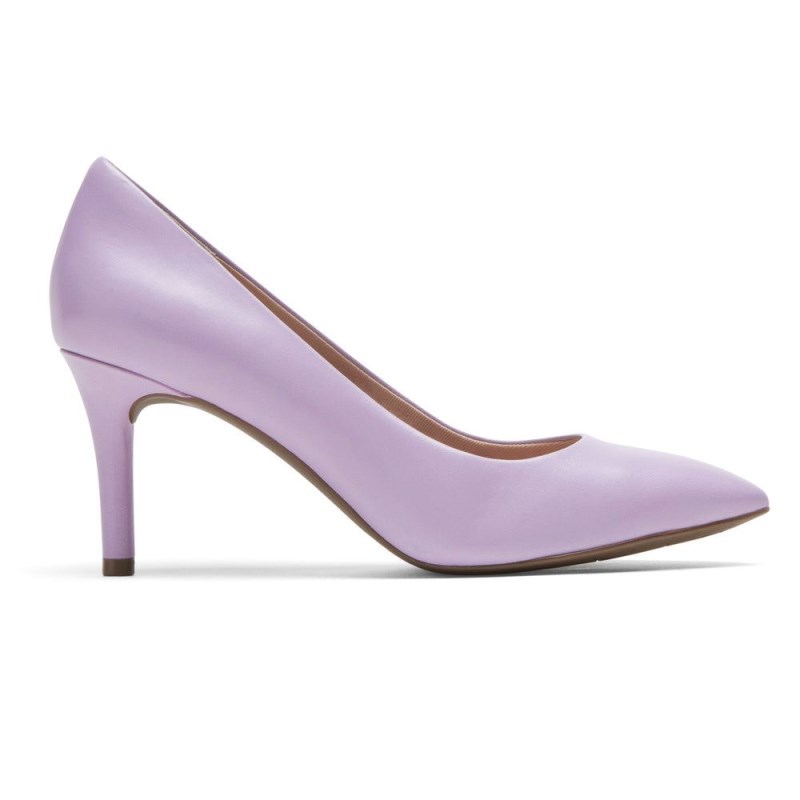 Women Rockport Total Motion 75mm Pointed Toe Heel Pumps Purple USA | PO9-53305