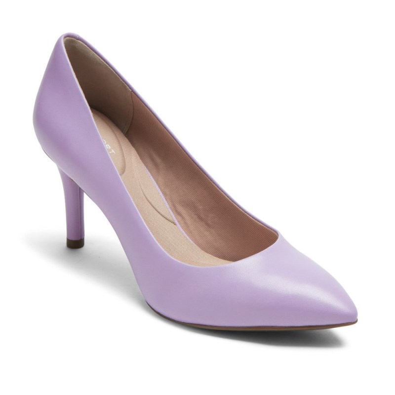 Women Rockport Total Motion 75mm Pointed Toe Heel Pumps Purple USA | PO9-53305