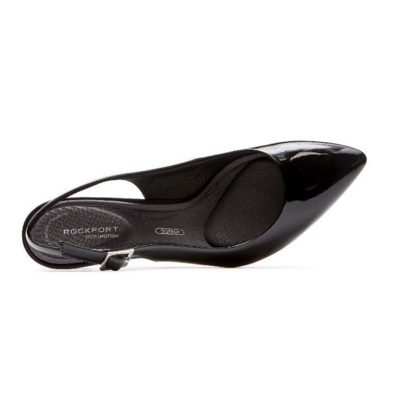 Women Rockport Total Motion 75mm Slingback Black USA | MS2-18571