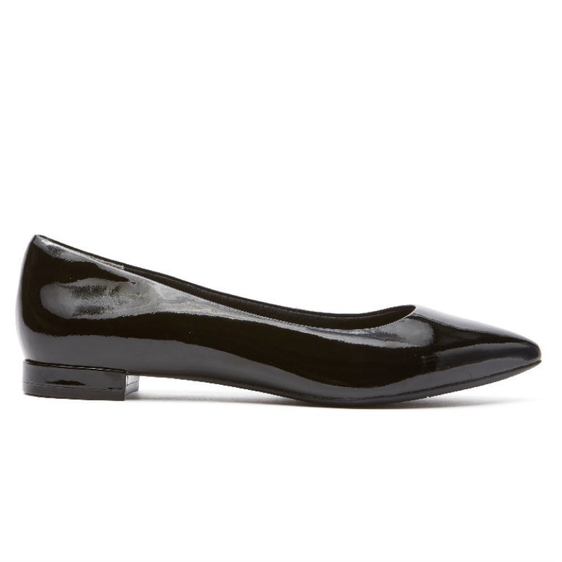 Women Rockport Total Motion Adelyn Ballet Flats Black USA | VJ5-36633