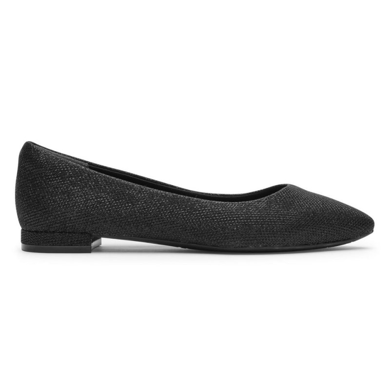 Women Rockport Total Motion Adelyn Ballet Flats Black USA | MA6-90279