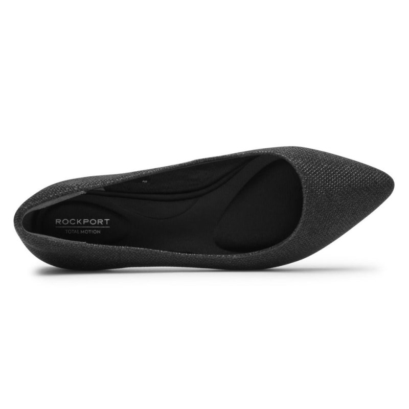 Women Rockport Total Motion Adelyn Ballet Flats Black USA | MA6-90279