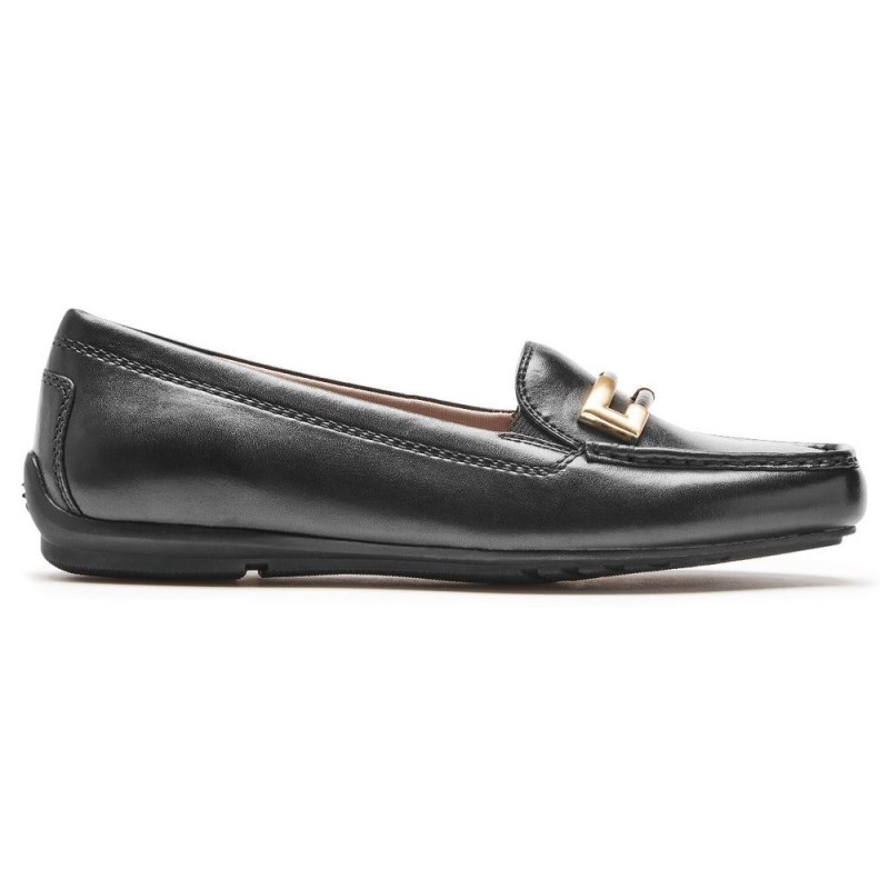 Women Rockport Total Motion Driver Ornament Loafers Black USA | CE1-24822