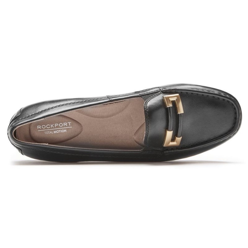 Women Rockport Total Motion Driver Ornament Loafers Black USA | CE1-24822