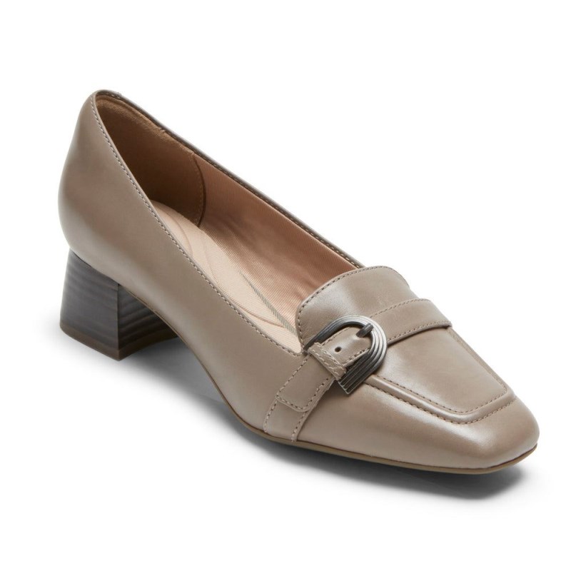 Women Rockport Total Motion Esma Belt Heel Loafers Grey USA | JB4-22062