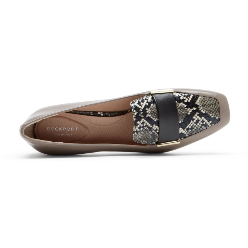 Women Rockport Total Motion Esma Loafers Grey Brown USA | HH7-80188