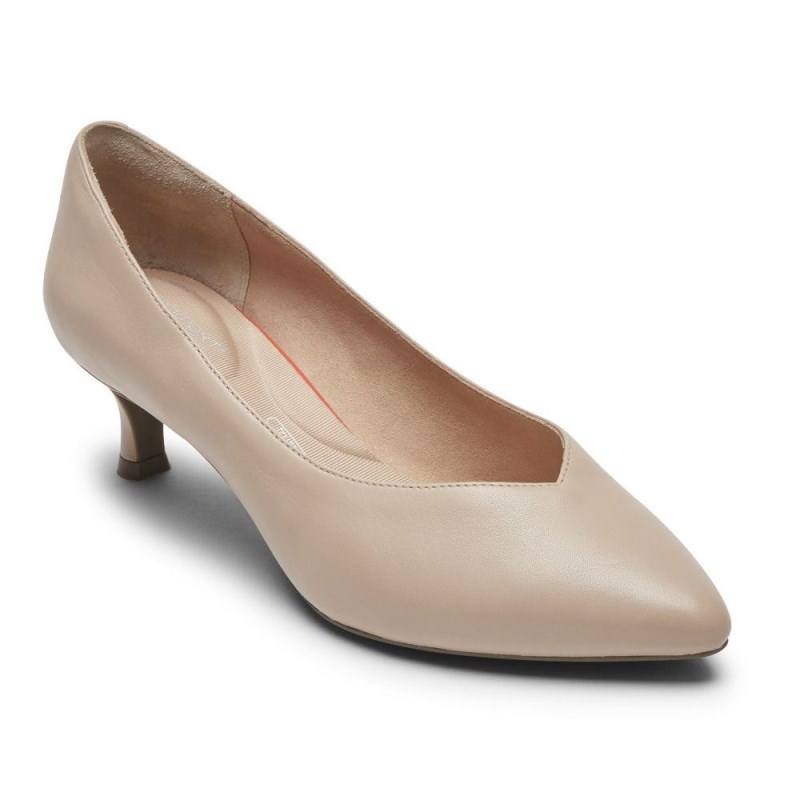 Women Rockport Total Motion Kaiya V Heels Beige USA | SI6-11851