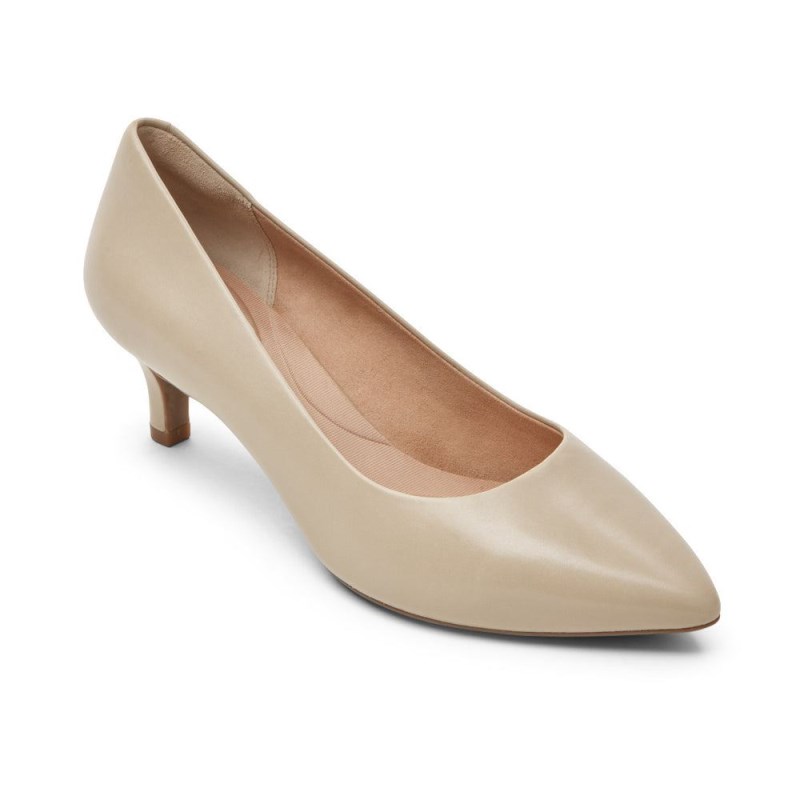 Women Rockport Total Motion Kalila Heels Beige USA | CD7-34863