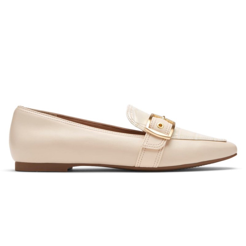 Women Rockport Total Motion Laylani Buckle Loafers Cream USA | AE0-93289