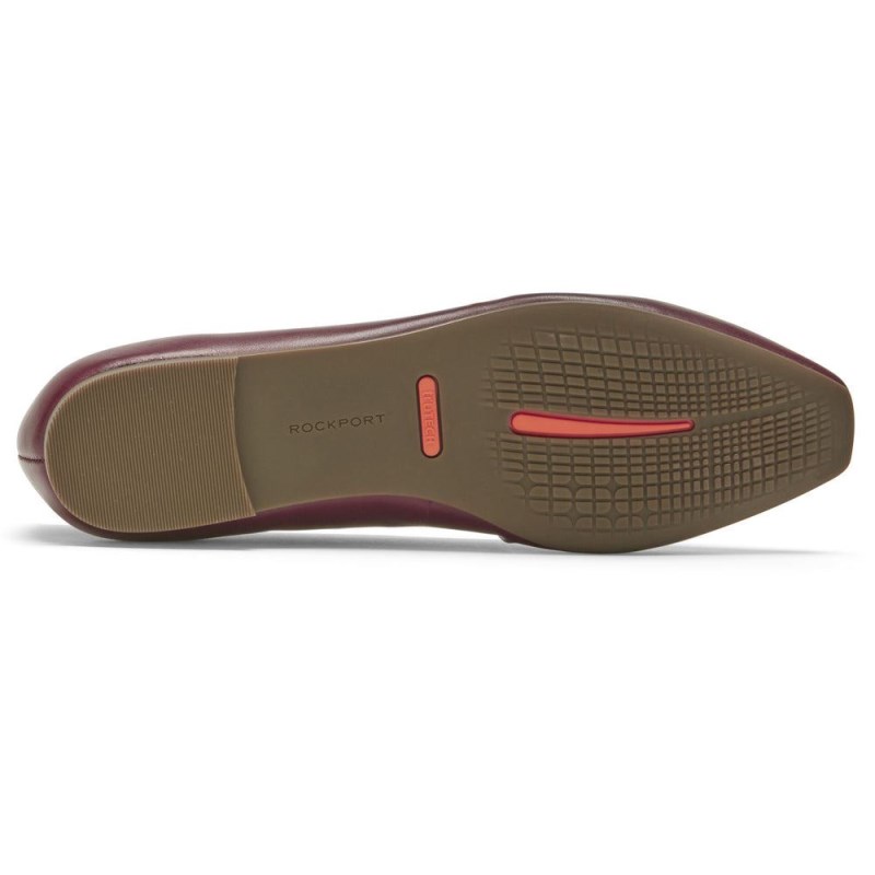 Women Rockport Total Motion Laylani Gathered Flat Ballet Flats Red USA | SY1-85888