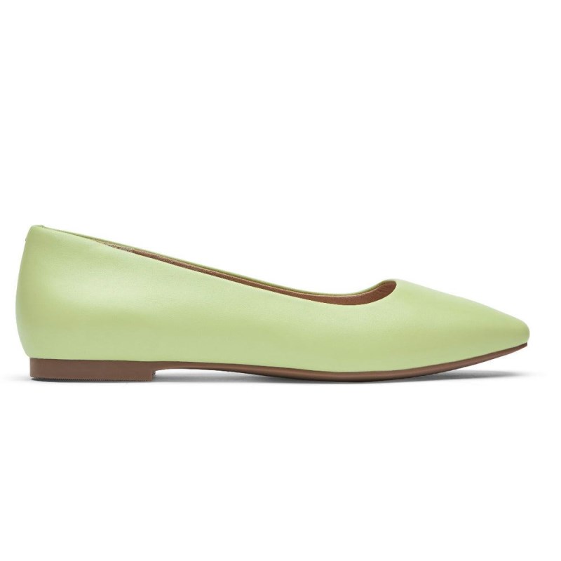 Women Rockport Total Motion Laylani Plain Ballet Flats Green USA | LY5-57645