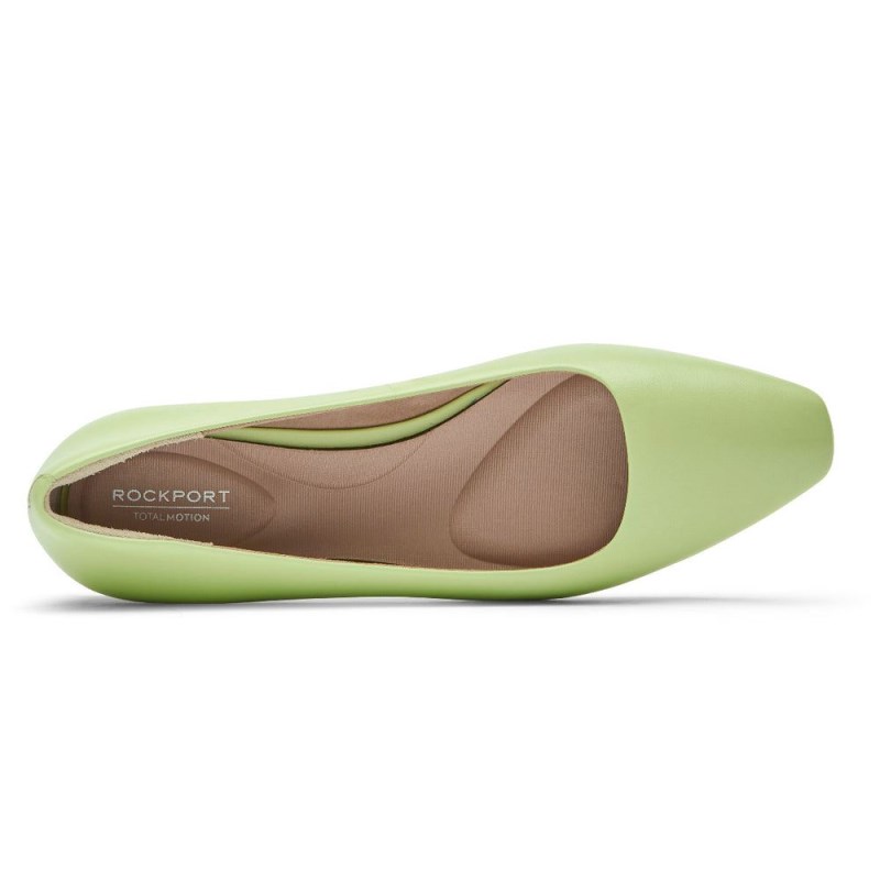 Women Rockport Total Motion Laylani Plain Ballet Flats Green USA | LY5-57645