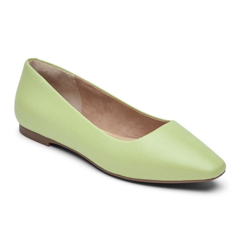 Women Rockport Total Motion Laylani Plain Ballet Flats Green USA | LY5-57645