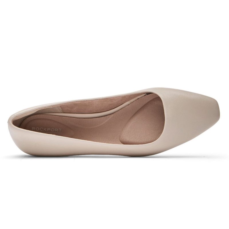 Women Rockport Total Motion Laylani Plain Ballet Flats Cream USA | BL0-04990