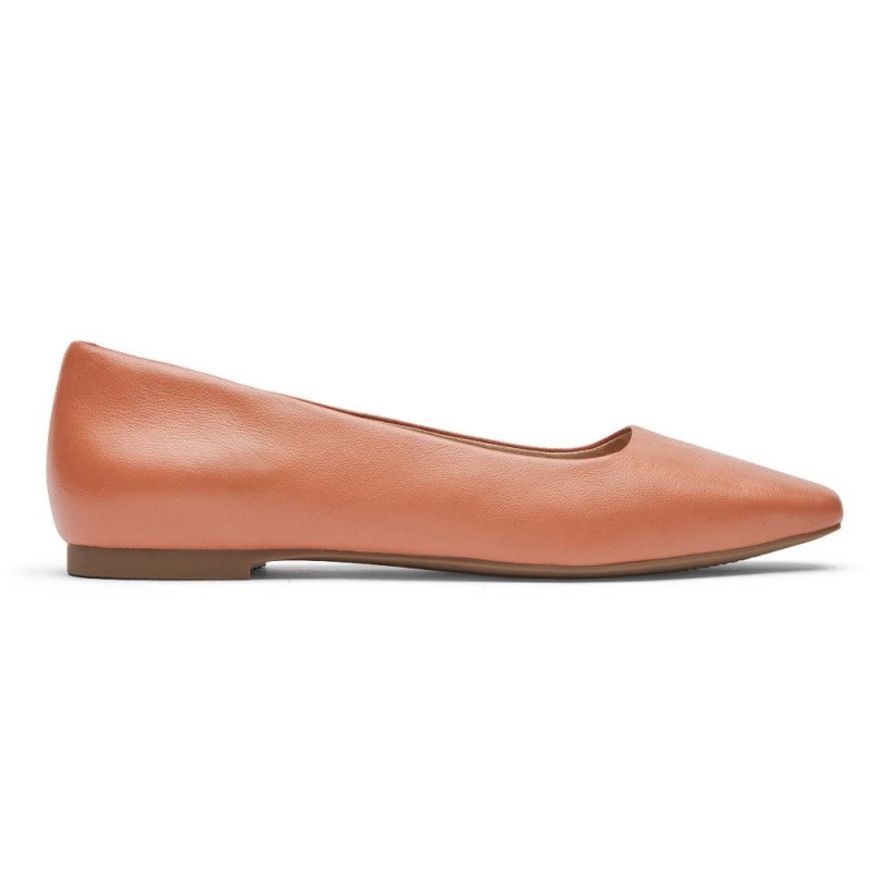 Women Rockport Total Motion Laylani Plain Ballet Flats Orange USA | WS6-76687