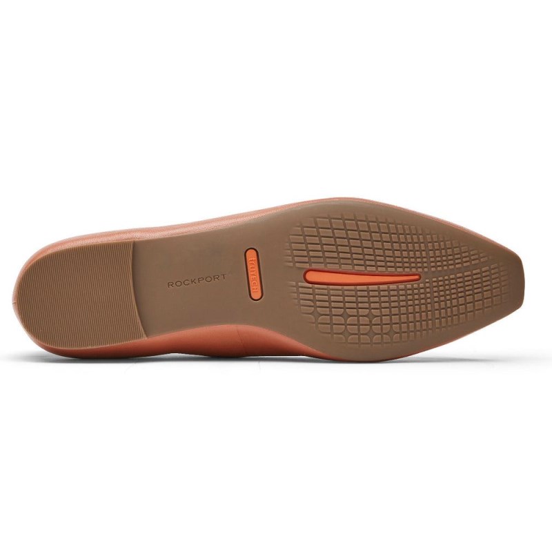 Women Rockport Total Motion Laylani Plain Ballet Flats Orange USA | WS6-76687