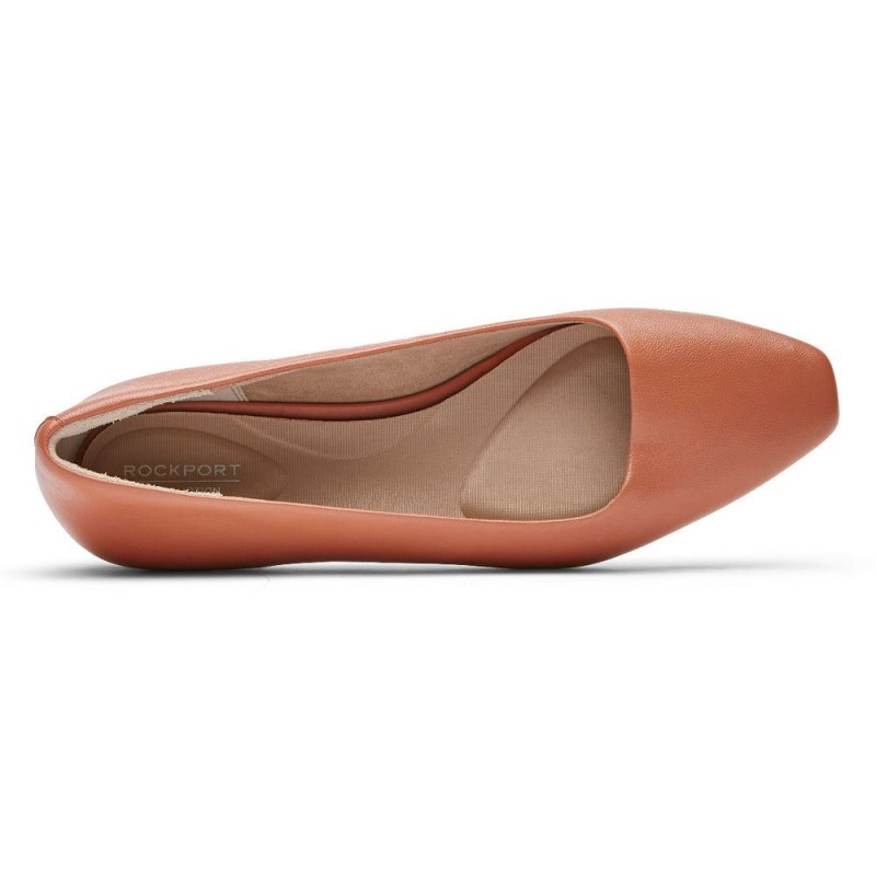 Women Rockport Total Motion Laylani Plain Ballet Flats Orange USA | WS6-76687