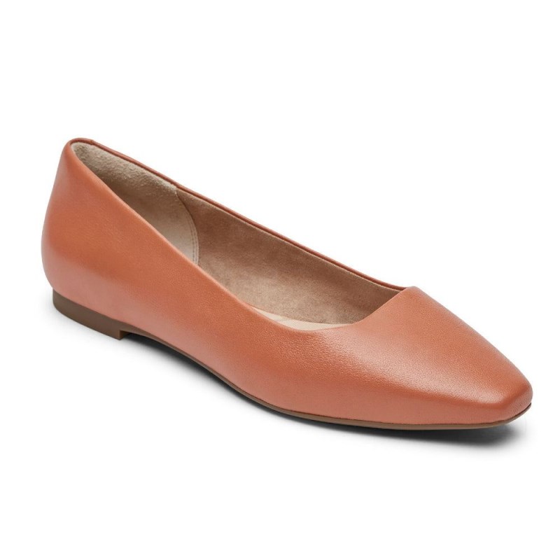 Women Rockport Total Motion Laylani Plain Ballet Flats Orange USA | WS6-76687