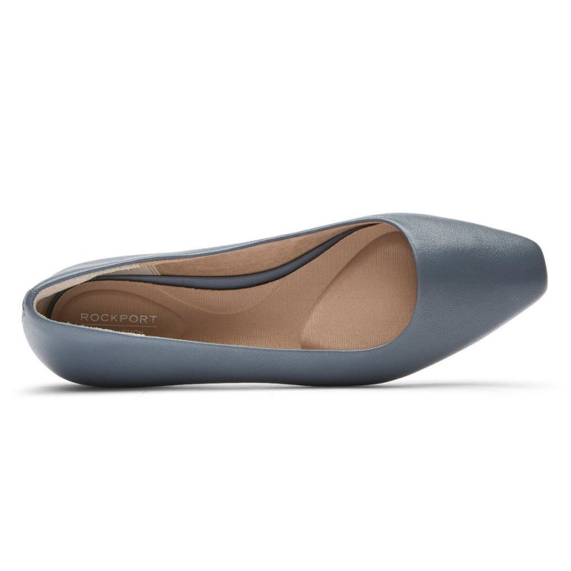 Women Rockport Total Motion Laylani Plain Ballet Flats Blue USA | JO1-85528