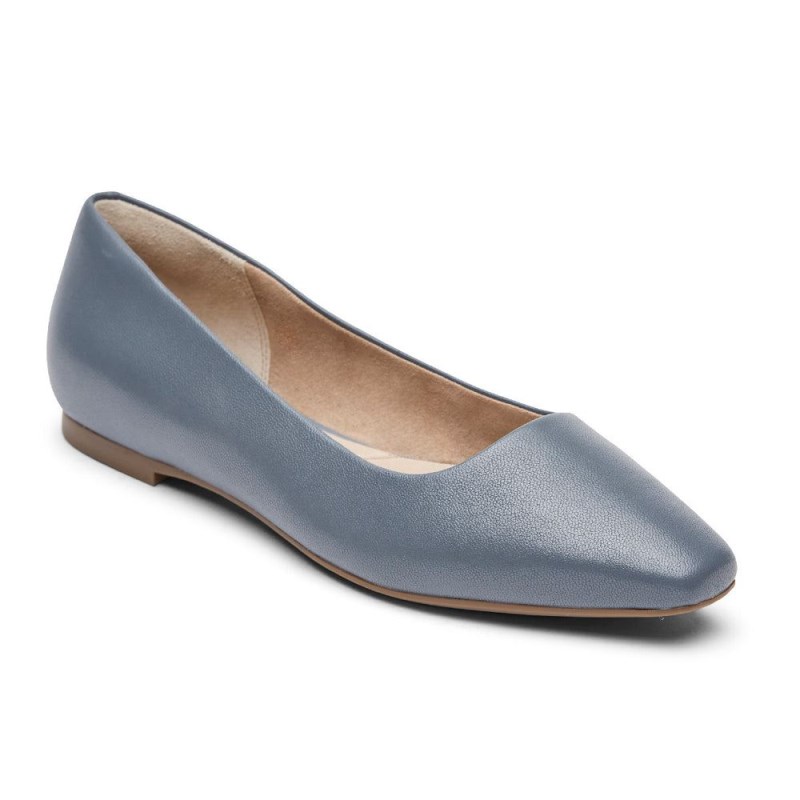 Women Rockport Total Motion Laylani Plain Ballet Flats Blue USA | JO1-85528