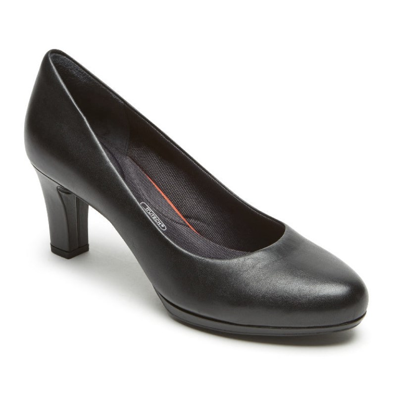 Women Rockport Total Motion Leah Pumps Black USA | TZ1-62726