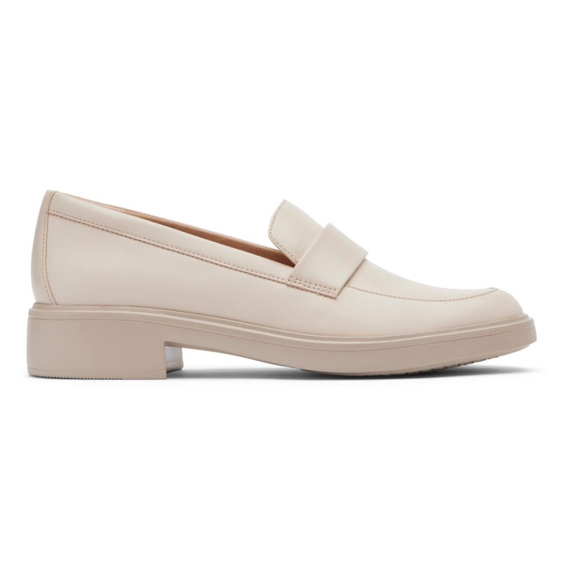 Women Rockport Total Motion Lennox Loafers Cream USA | CE1-51905