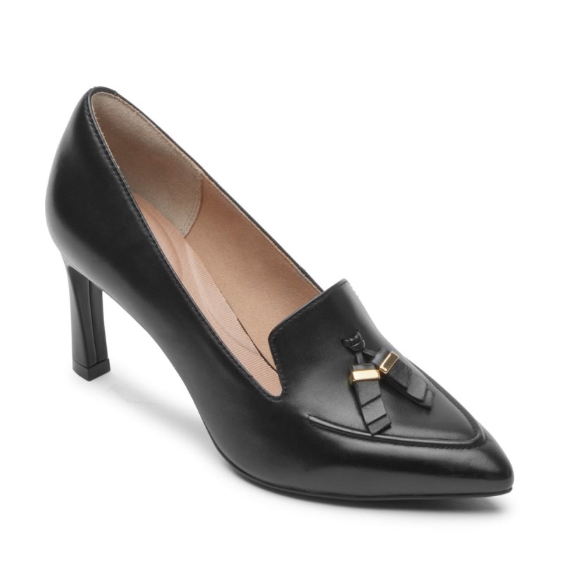 Women Rockport Total Motion Sheehan Orn Pumps Black USA | BL5-82868