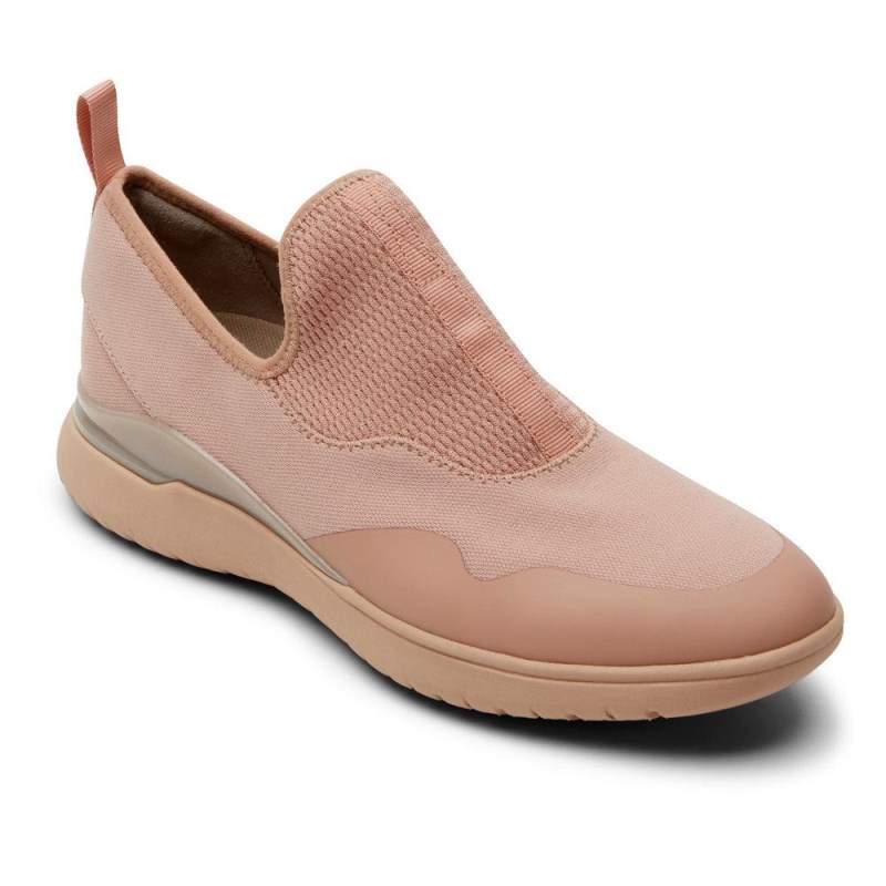 Women Rockport Total Motion Sport Mesh Slip-On Sneakers Pink USA | YF5-75937