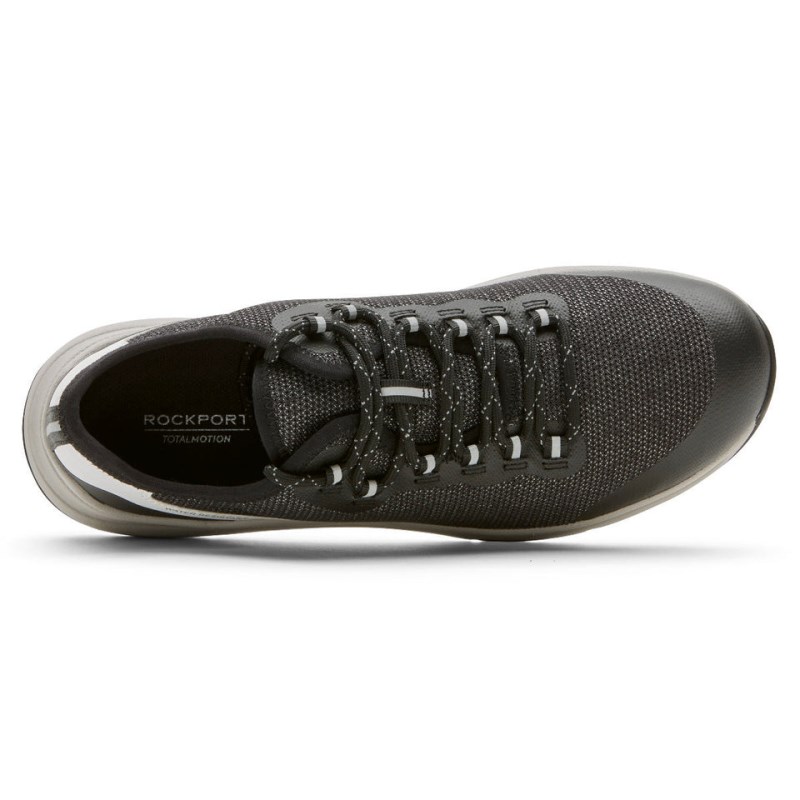 Women Rockport Total Motion XCS Trail Lace-Up Sneakers Black USA | KL9-80288