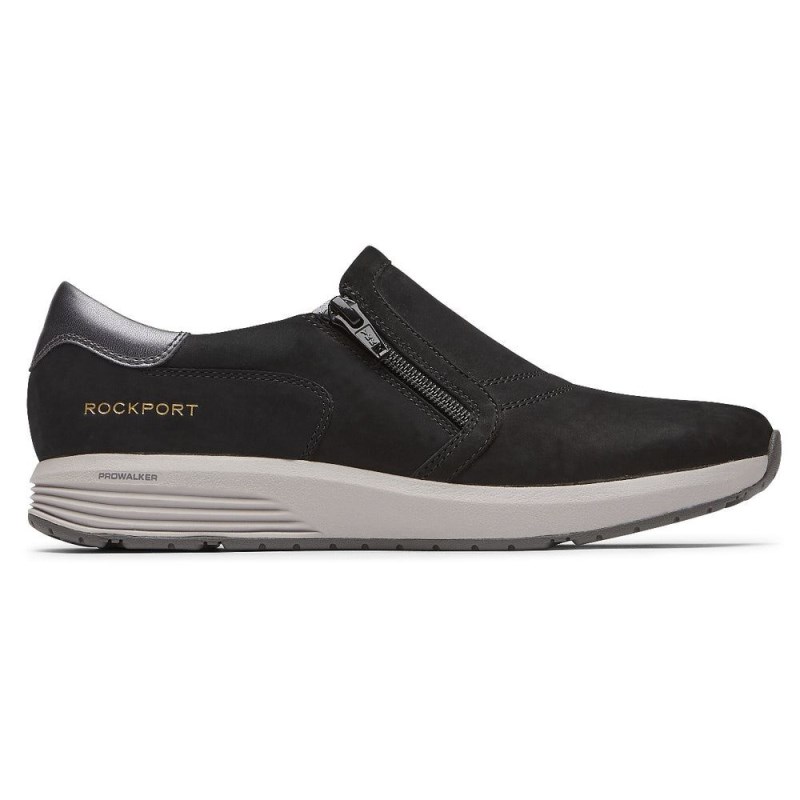 Women Rockport Trustride ProWalker Slip-On Sneakers Black USA | XV7-14431