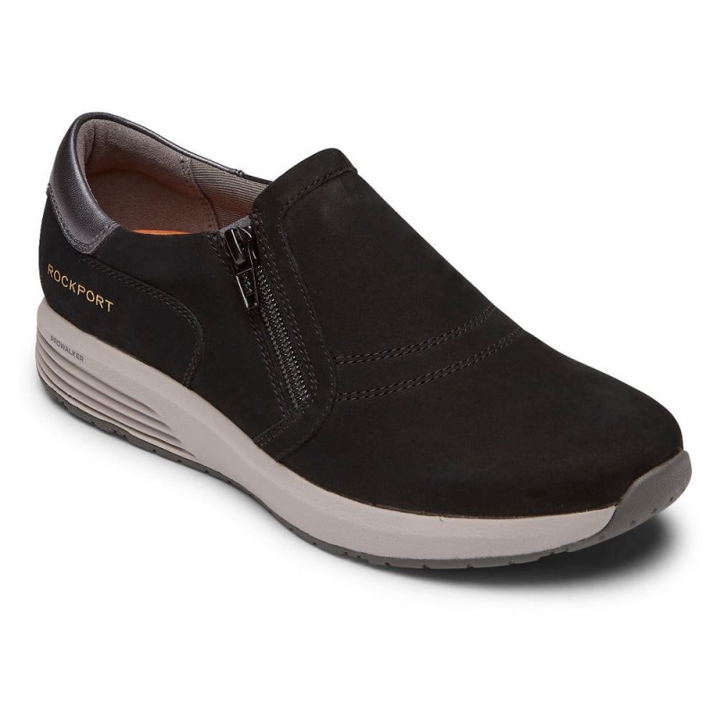 Women Rockport Trustride ProWalker Slip-On Sneakers Black USA | XV7-14431