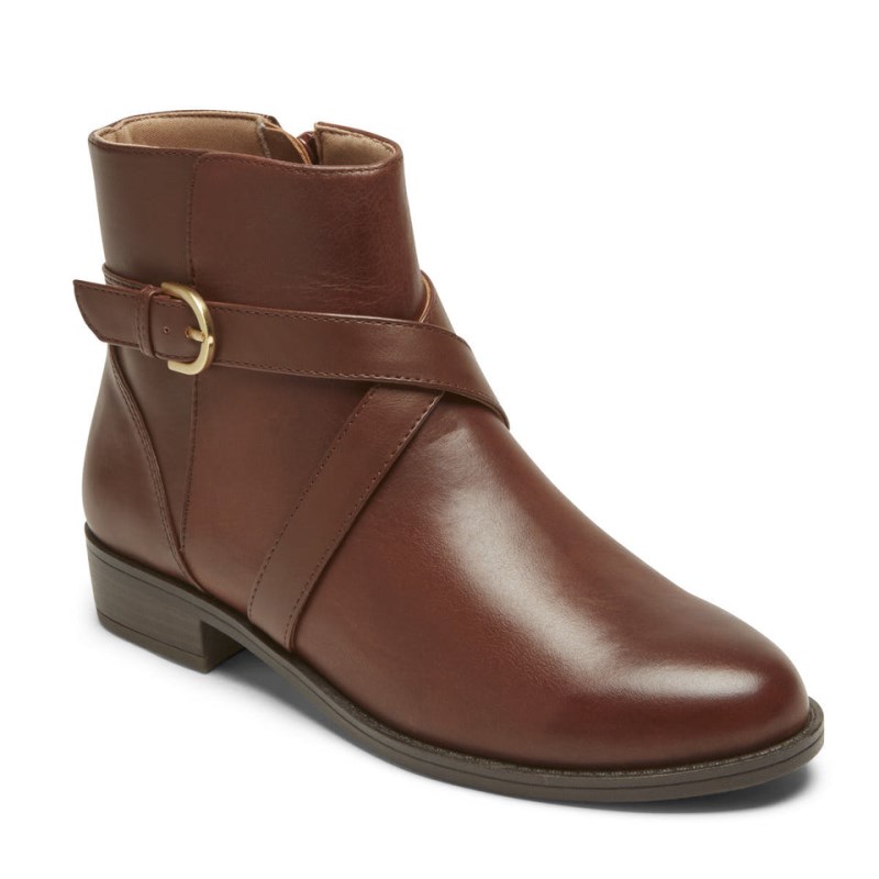 Women Rockport Vicky Booties Brown USA | NA0-55855