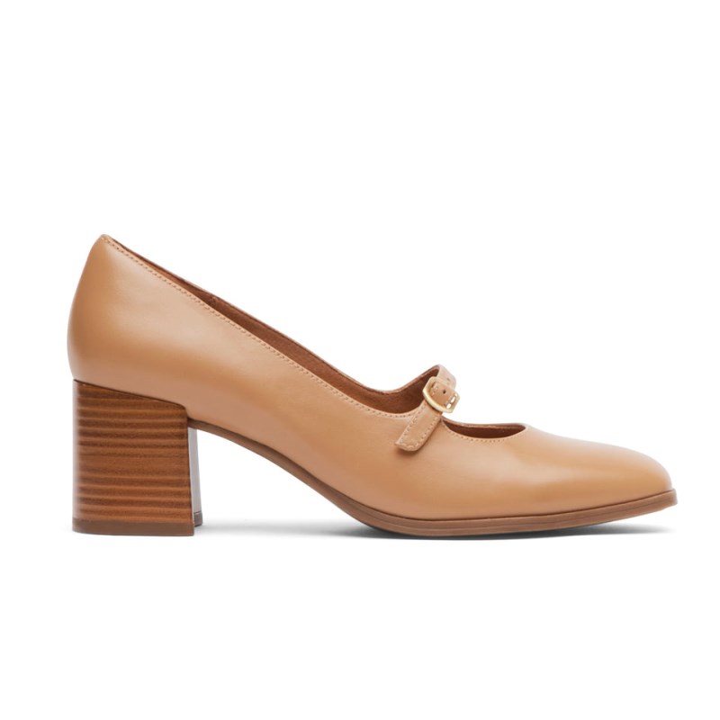 Women Rockport Violetta Mary Jane Brown USA | PX4-45364