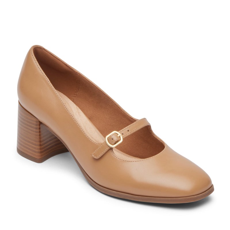 Women Rockport Violetta Mary Jane Brown USA | PX4-45364