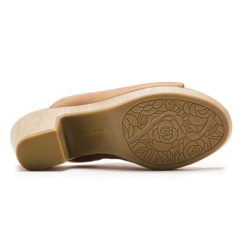 Women Rockport Vivianne Slides Brown USA | WA0-31183